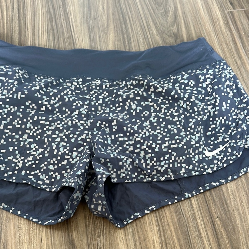 Nike Women's Blue Pixel Athletic Shorts